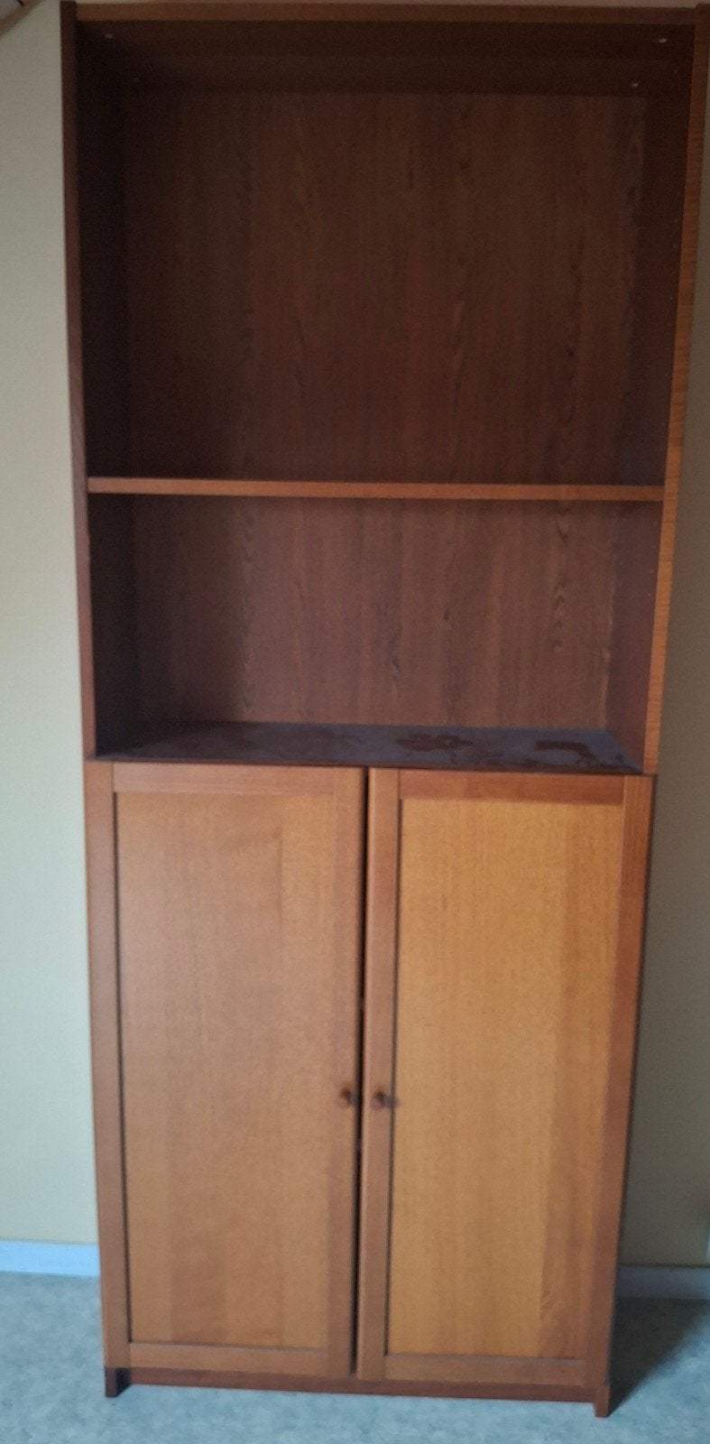 Boekenkast in donker hout (Bieden kan), Ophalen, 50 tot 100 cm, 150 tot 200 cm, 25 tot 50 cm