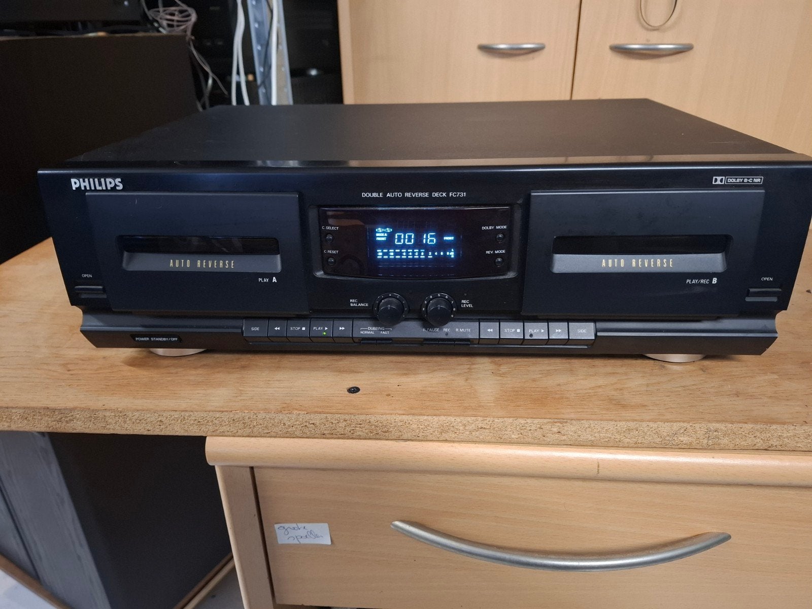prachtige cassette dek Philips werkt perfect, Audio, Tv en Foto, Ophalen, Philips