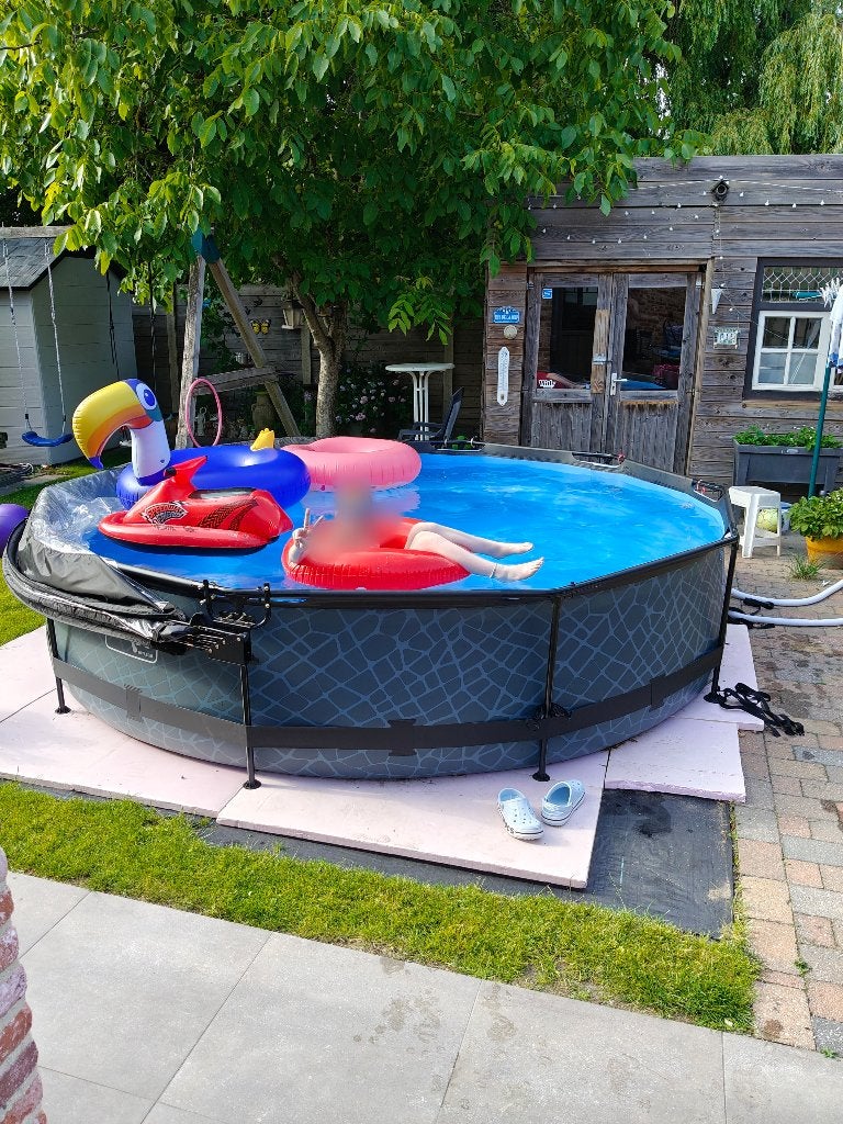 Opzetzwembad diameter 366 cm, Ophalen, Minder dan 80 cm, Rond, 300 cm of meer