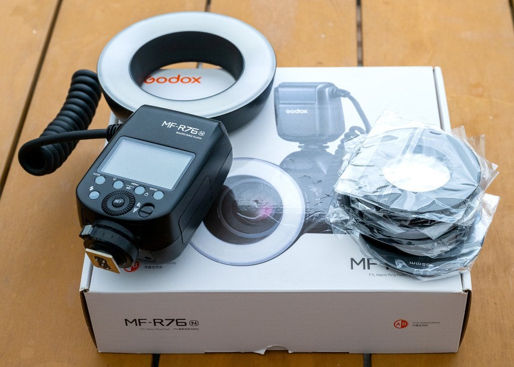 Flash Godox Macro MF-R76, Flash annulaire, Enlèvement ou Envoi, Comme neuf, Accessoires inclus