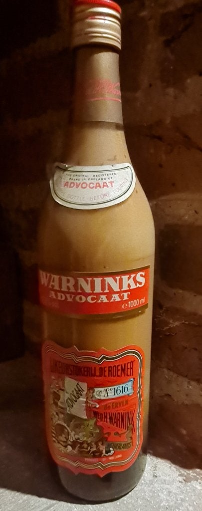 Fles ongeopende Warninks Advocaat 1980 Cocktailbar, Verzamelen, Overige gebieden, Overige typen, Ophalen of Verzenden, Vol