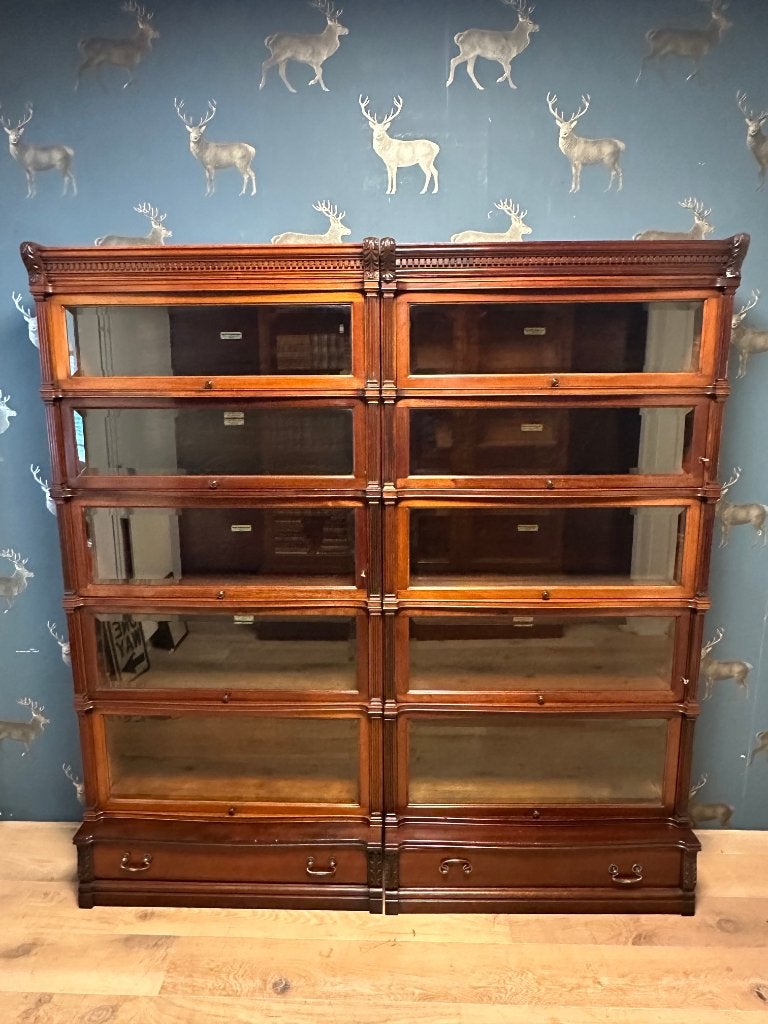 Speciale mahonie Globe Wernicke boekenkast, Antiek en Kunst, Ophalen of Verzenden