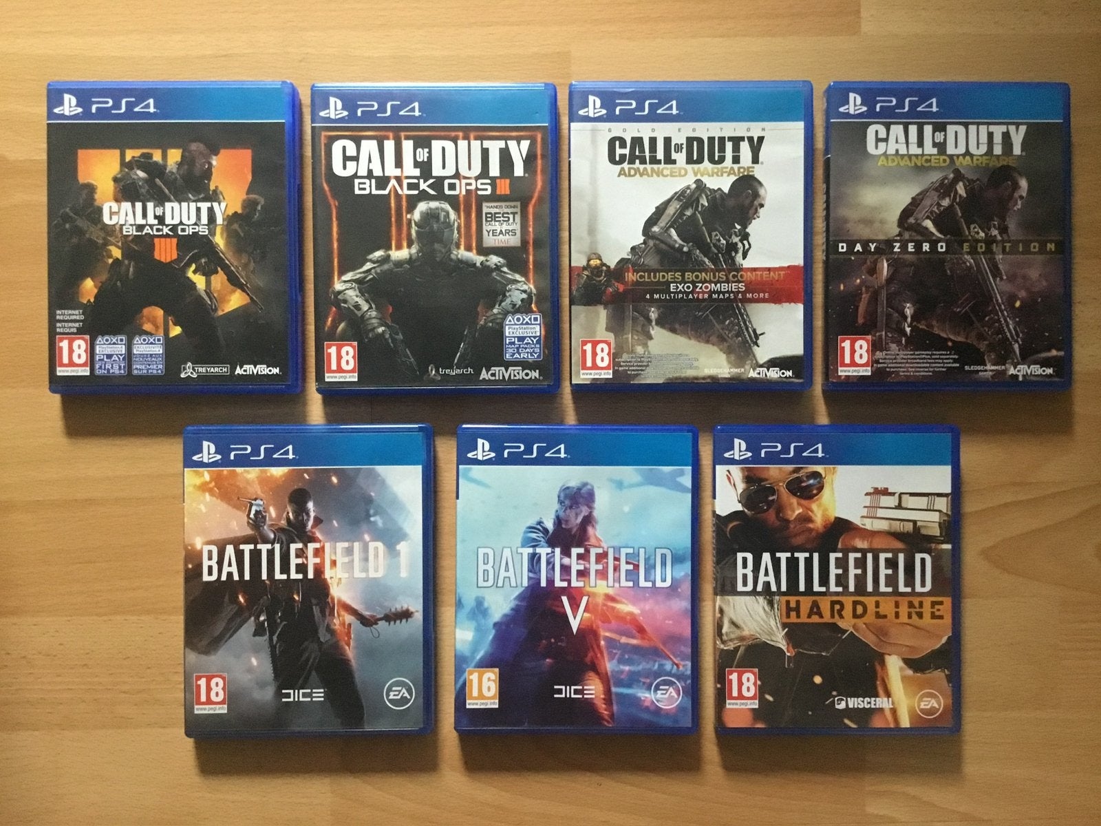 PS4 games Call Of Duty en Battlefield, Consoles de jeu & Jeux vidéo, Enlèvement ou Envoi, Comme neuf