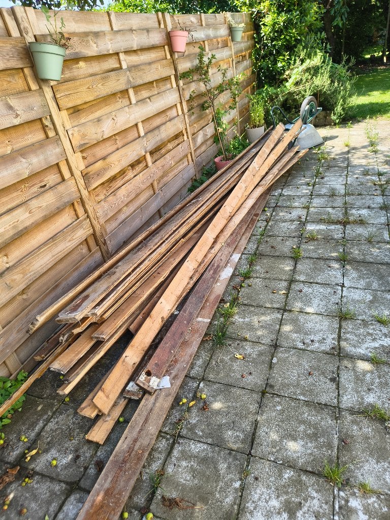 Houten planken, Doe-het-zelf en Bouw, Hout en Planken, Ophalen, Gebruikt, Minder dan 25 mm, Plank
