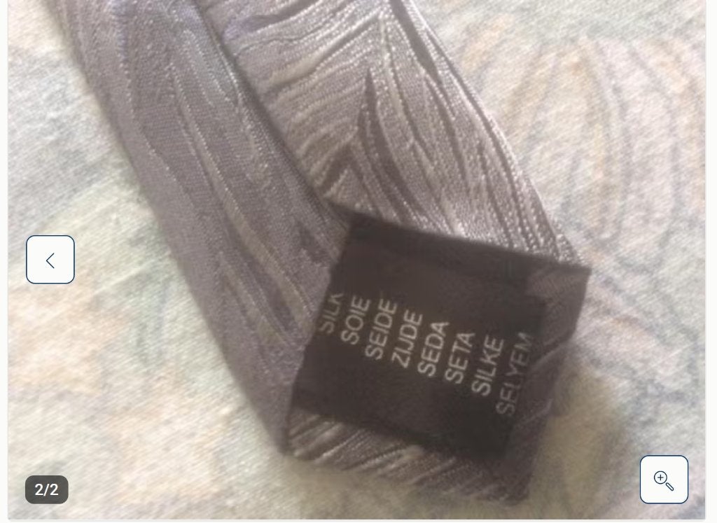 Cravate en soie vintage, Vêtements | Hommes, Cravates, Enlèvement ou Envoi, Comme neuf, Gris, Uni