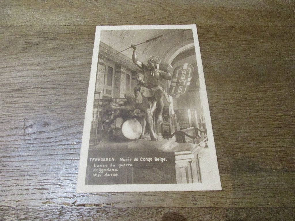 POSTKAART TERVUEREN MUSEE DU CONGO BELGE KRIJGSDANS 1927, Collections, Envoi, 1920 à 1940, Affranchie, Brabant Flamand