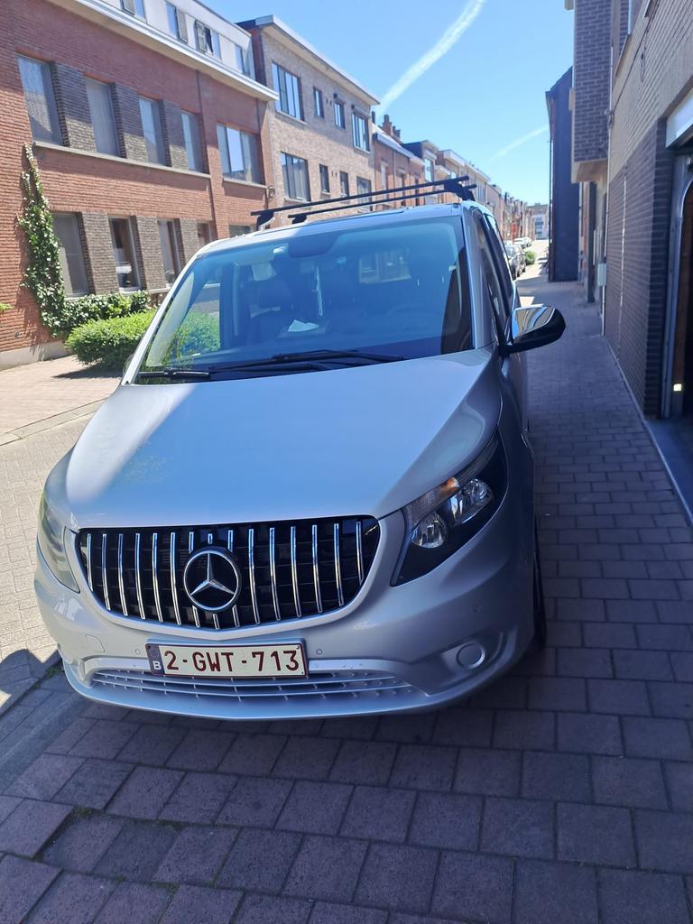 Mercedes Vito 2.2D 2017 Dubbel cabine 6 zit Automaat, Cuir, Argent ou Gris, Achat, Euro 6