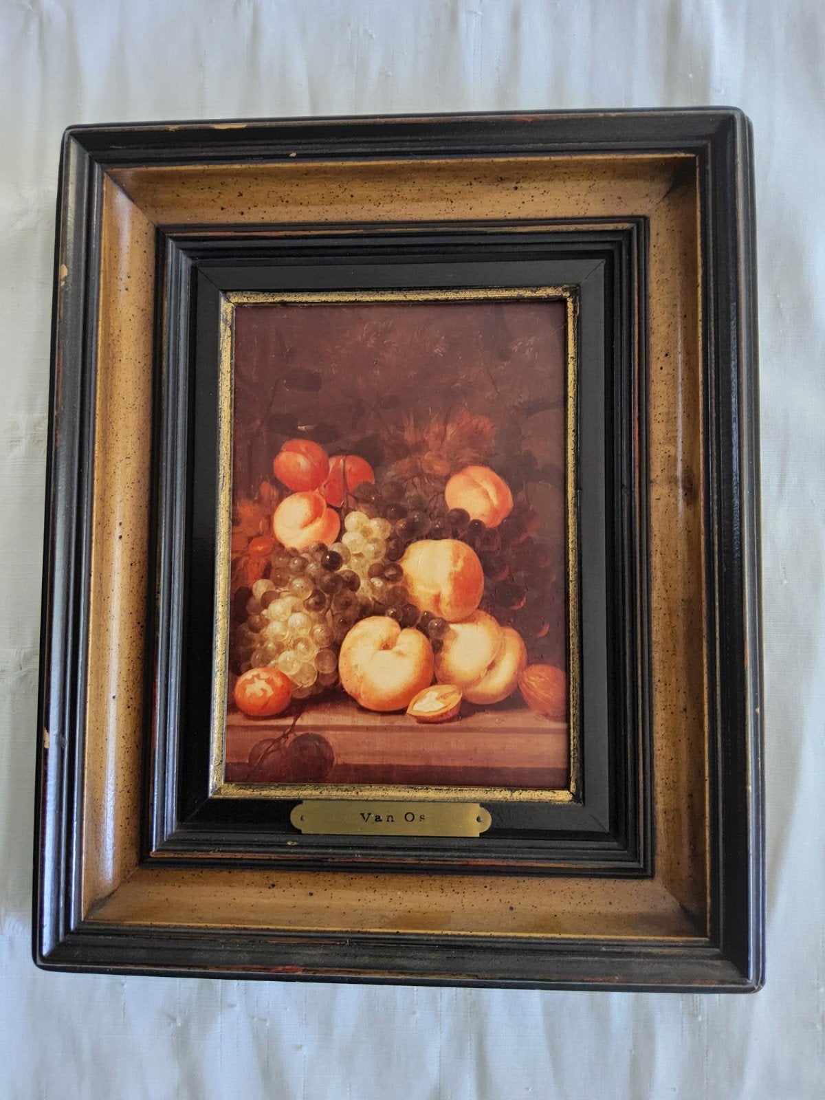 Klassiek Stilleven Schilderij 'Vruchten' - Gesigneerd Van Os, Antiek en Kunst, Paneel, Stilleven, Ophalen of Verzenden, Olieverf
