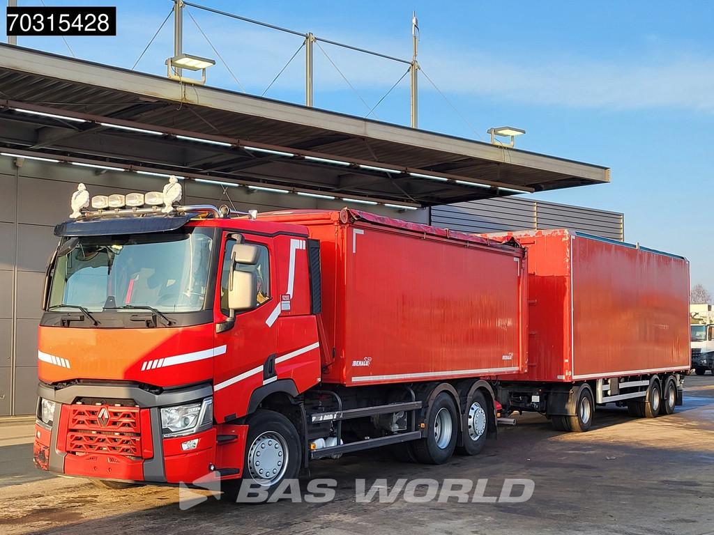 Renault T 480 6X2 Combi 31m3 Benali alu tipper + Walking flo, Autos, Rouge, Achat, Euro 6, Entreprise