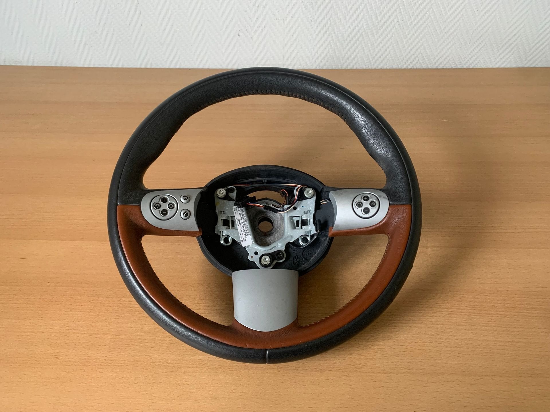 Leren 3 spaaks stuurwiel mini cooper R50 R53 2001 tot 2006, -, -, -, Enlèvement ou Envoi