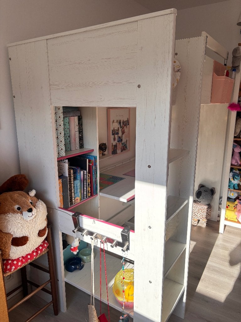 Hoogslaper met bureau van Petite Amélie - 350 euro, Kinderen en Baby's, Ophalen, Gebruikt, Hoogslaper