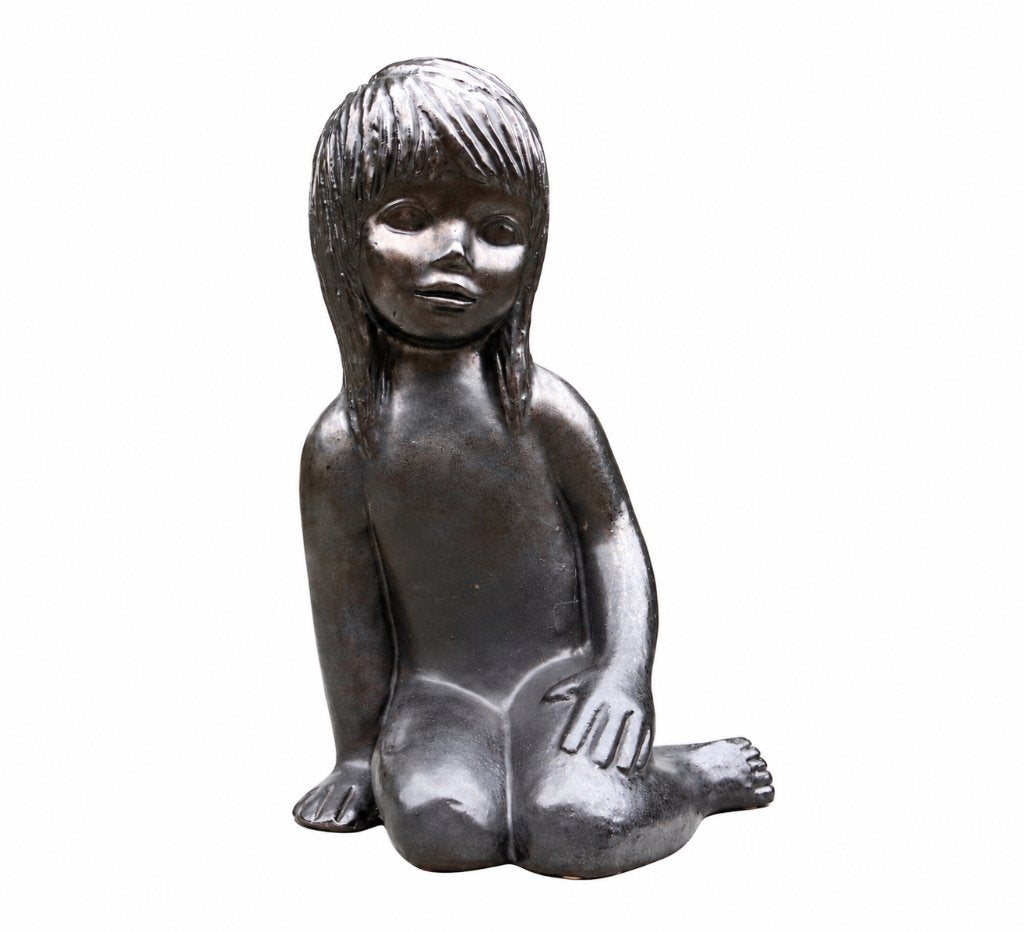 Vintage keramisch beeld - kunstenaar Emiel Laskaris  38cm, Antiek en Kunst, Ophalen of Verzenden