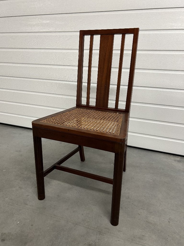 3 klassieke stoelen, in kerselaar met cannage zit, Ophalen, Klassiek, Hout, Zo goed als nieuw