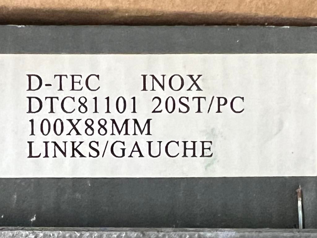 Ds Inox scharnieren 100 * 88 mm (20 st), Ophalen, Zo goed als nieuw, Inox