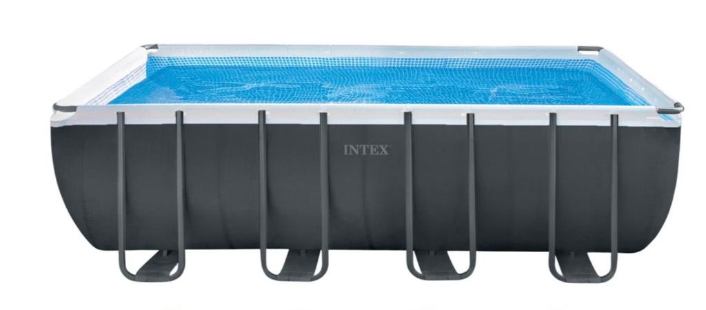 Intex pool met toebehoren, Tuin en Terras, Zwembaden, Gebruikt, Opzetzwembad, 120 cm of meer, 400 cm of meer, 200 tot 300 cm, Rechthoekig