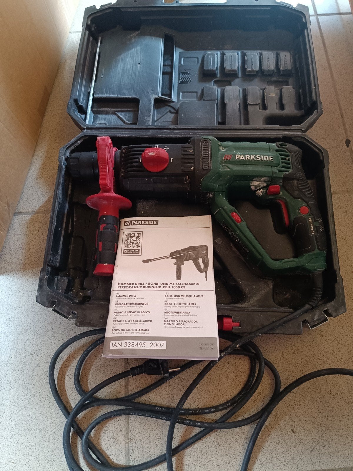 Marteau perforateur et burineur, Enlèvement