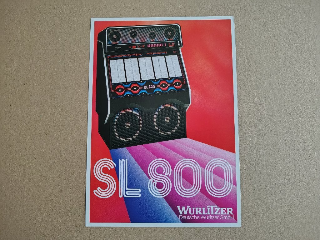 Flyer: Wurlitzer SL800 (1988) jukebox, Envoi, Wurlitzer