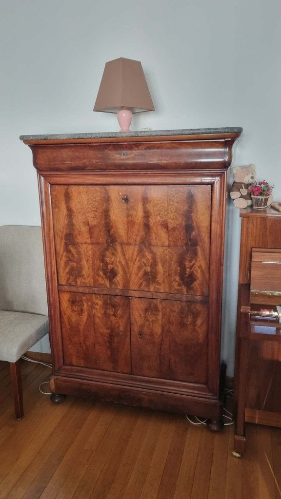 Mahoniehouten secretaris uit de Louis Philippe-periode, Ophalen, Gebruikt, Louis Philippe