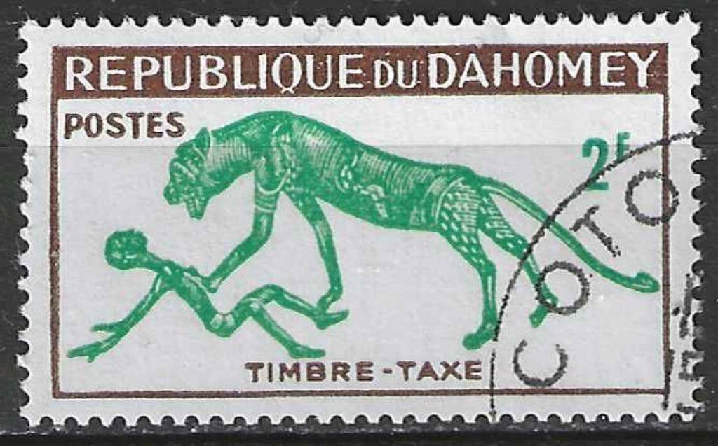 Dahomey 1963 - Yvert 33TX - Takszegel - 2 f. (ST), Verzenden, Gestempeld