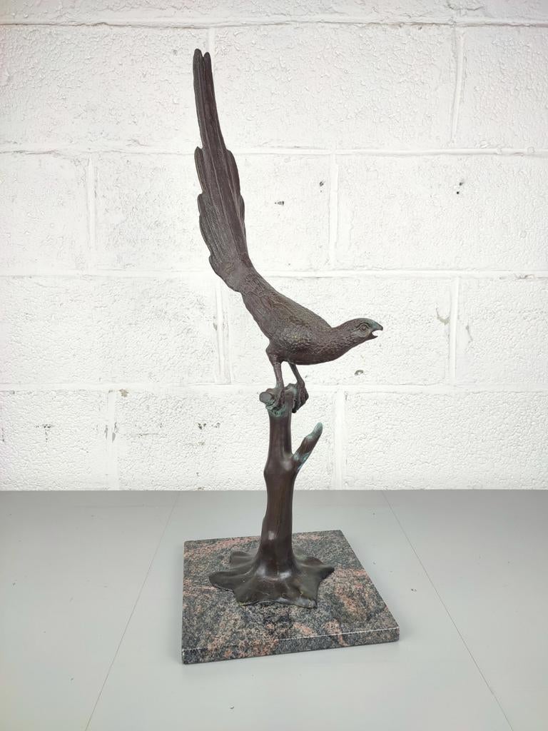 Bronzen beeld fazant, Antiek en Kunst, Ophalen