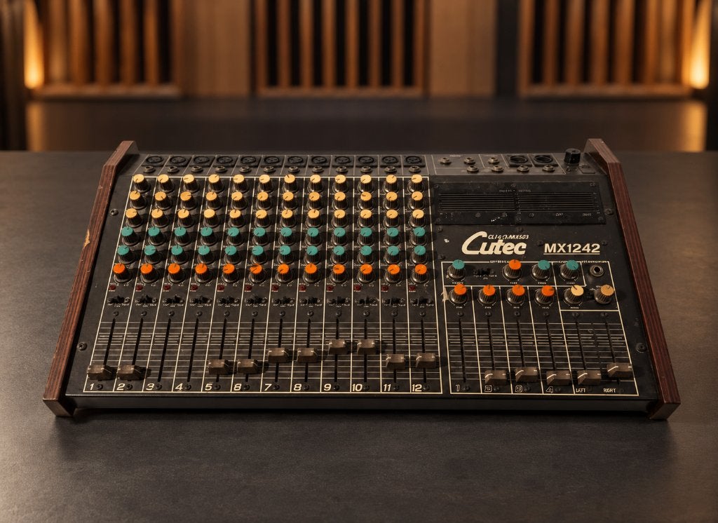 Cutec MX1242 — table de mixage analogique vintage à 12 canau, Enlèvement, Utilisé, 10 à 20 canaux, Entrée micro
