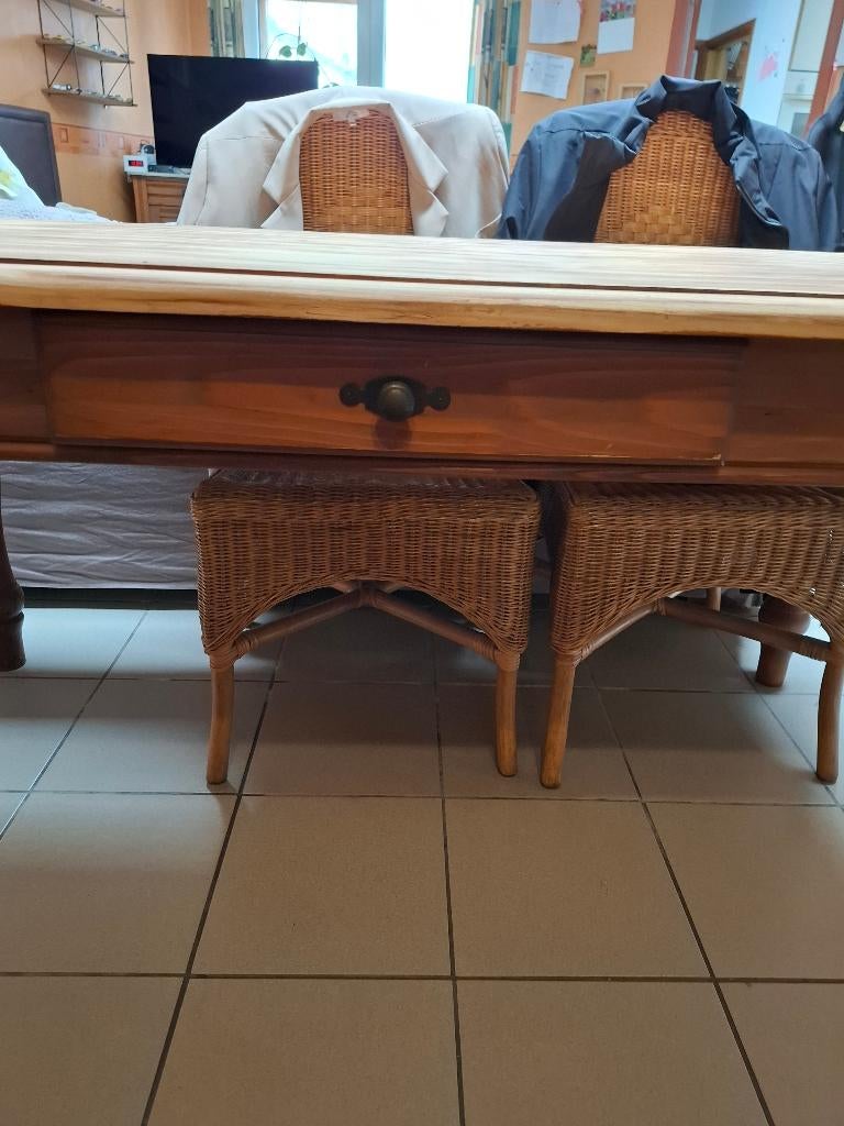 Tafel + 4 Stoelen, Huis en Inrichting, Ophalen, Gebruikt, 50 tot 100 cm, 150 tot 200 cm