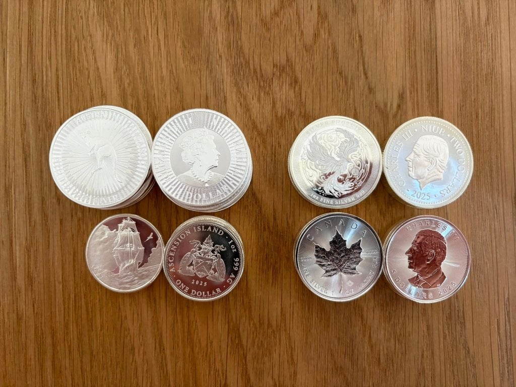 1 ounce zilver Kangaroo, Maple Leaf, Phoenix en Ascension, Postzegels en Munten, Edelmetalen en Baren, Ophalen of Verzenden, Zilver