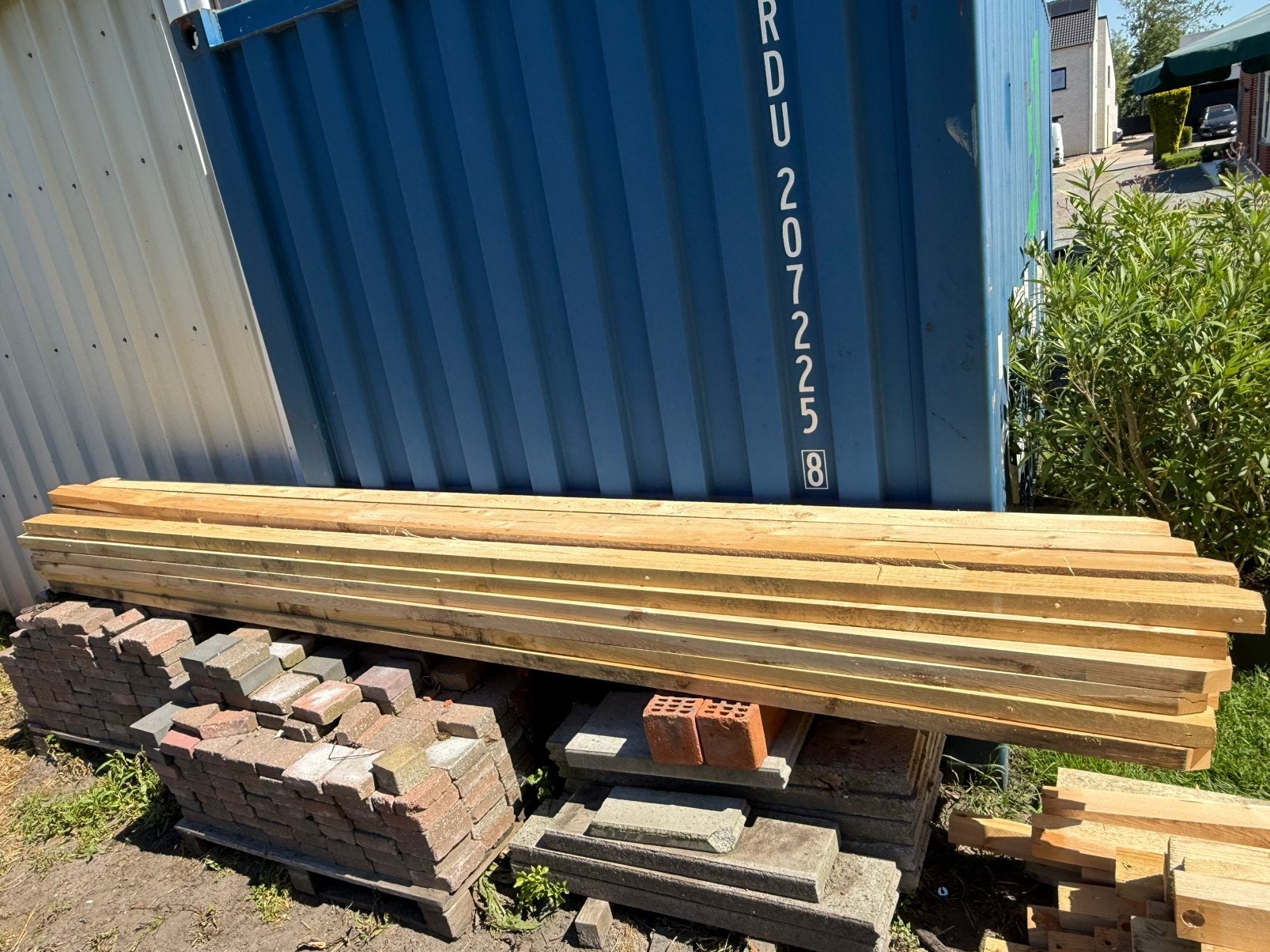 Houten balken, Doe-het-zelf en Bouw, Hout en Planken, Ophalen, Zo goed als nieuw