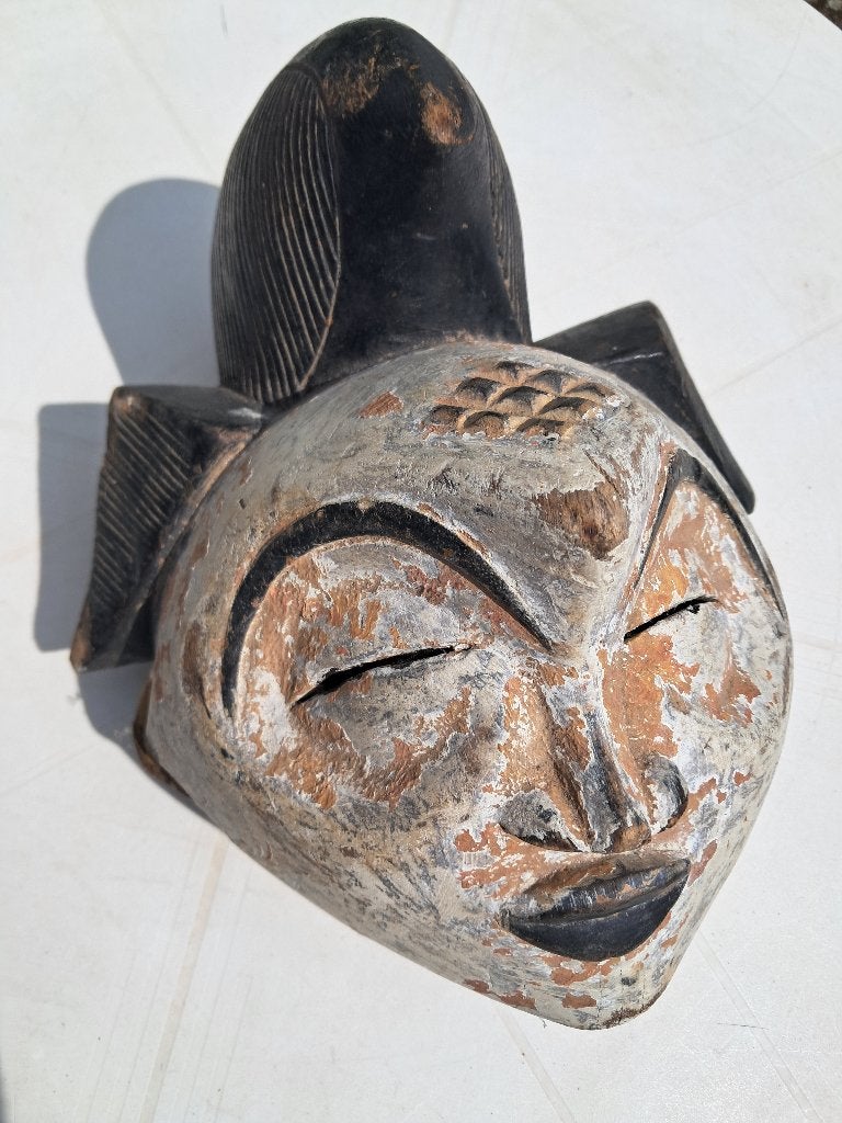 Punu masker uit Gabon, Antiquités & Art, Art | Art non-occidental, Fait main, 22 cm, Afrique, Enlèvement