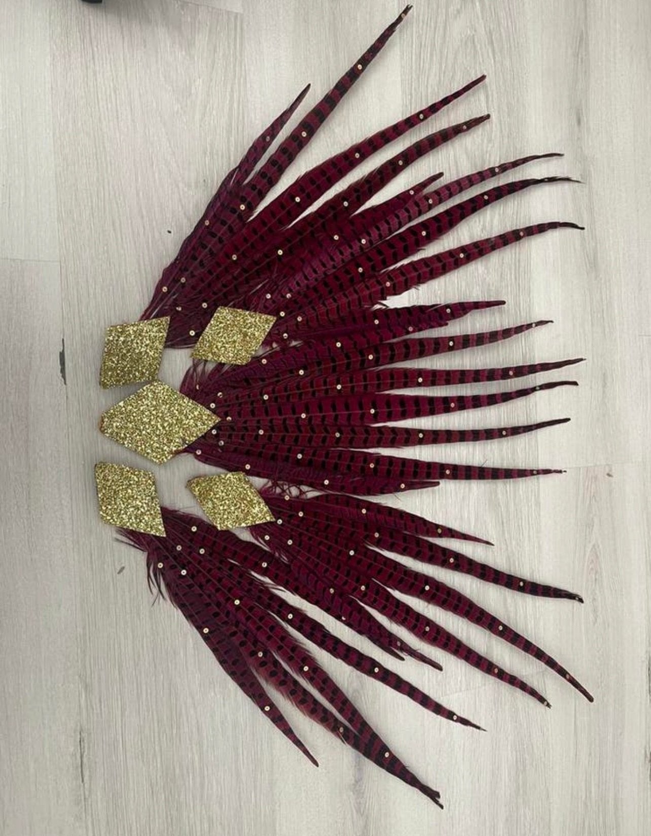 Fazante pluimen, Kleding | Dames, Carnavalskleding en Feestkleding, Ophalen of Verzenden, Zo goed als nieuw