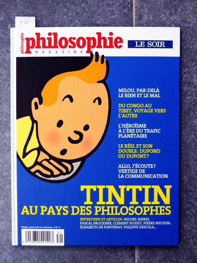 Tintin au pays des philosophes, Philosophie magazine, 2010, Ophalen of Verzenden, Kuifje, Zo goed als nieuw, Boek of Spel