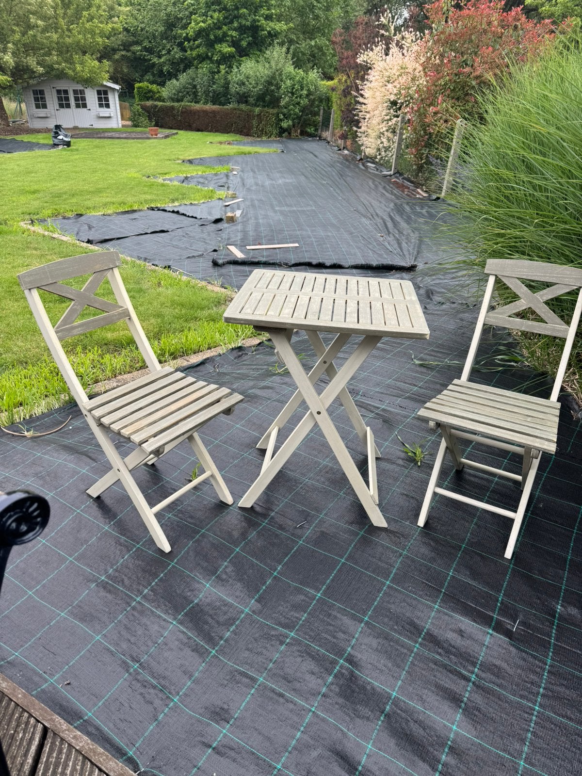 Tuinset, Ophalen, Zo goed als nieuw, Teakhout, Tuinset