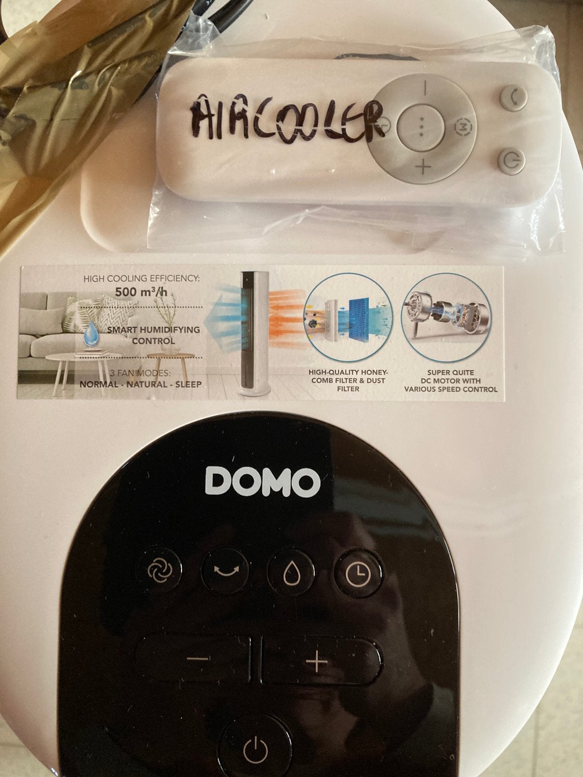 Aircooler DOMO, Ophalen, Minder dan 60 m³, 3 snelheden of meer, Zo goed als nieuw