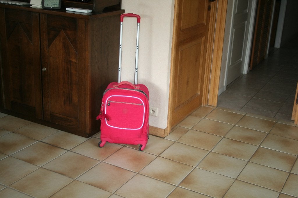 Kipling Trolley koffer/boekentas 4 wielen + aapje TOP, Ophalen of Verzenden, Gebruikt, Wieltjes