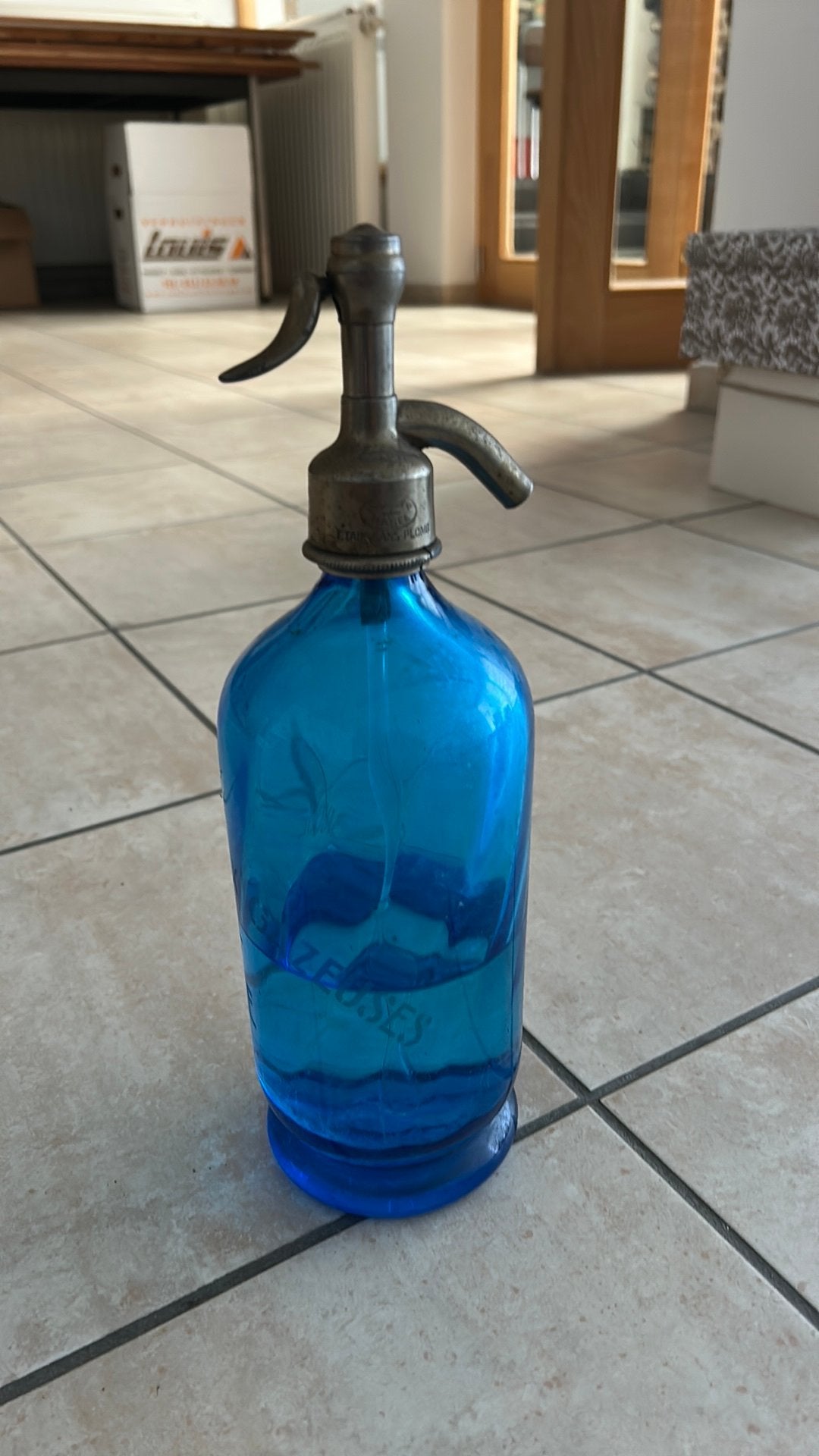 Bruis water fles, 30 cm, Verre, Enlèvement, Utilisé