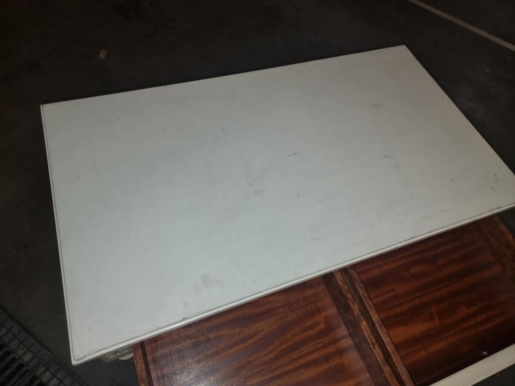 Elegant bureau in Gustaviaanse stijl, wit geschilderd, Huis en Inrichting, Bureaus, Gebruikt, Secretaire, Overige stijlen, Hout