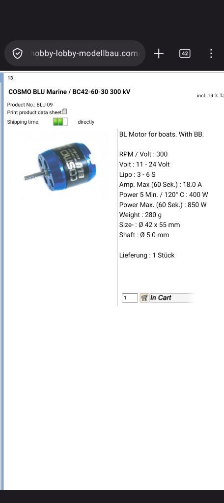 moteur sans balais cosmo blu 42 60 30 300 kv, Hobby & Loisirs créatifs, Modélisme | Radiocommandé & Téléguidé | Avions, Enlèvement ou Envoi