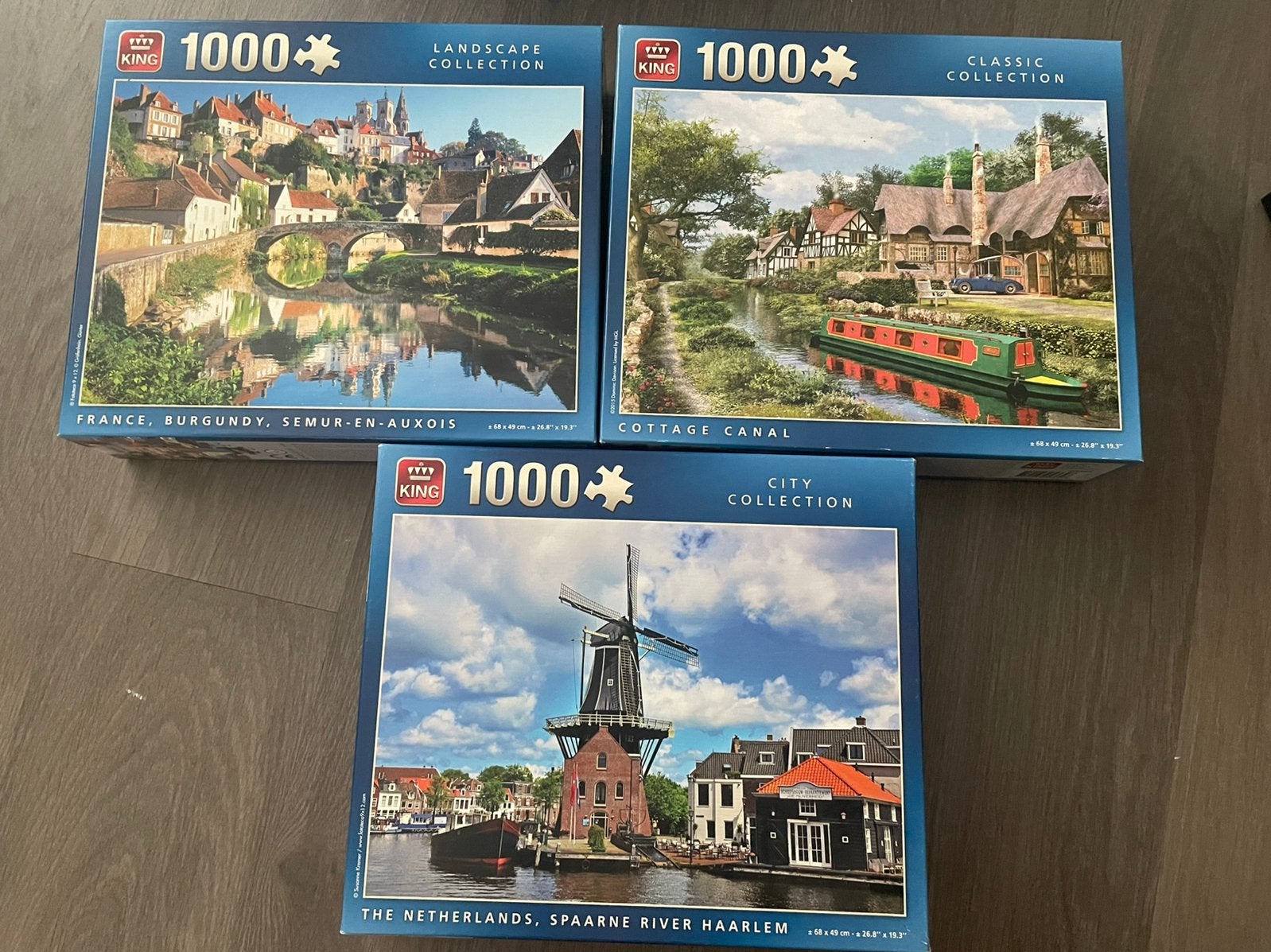 Pakket van 3 King Legpuzzels - 1000 stukjes (Compleet), Hobby en Vrije tijd, Denksport en Puzzels, Ophalen, 500 t/m 1500 stukjes