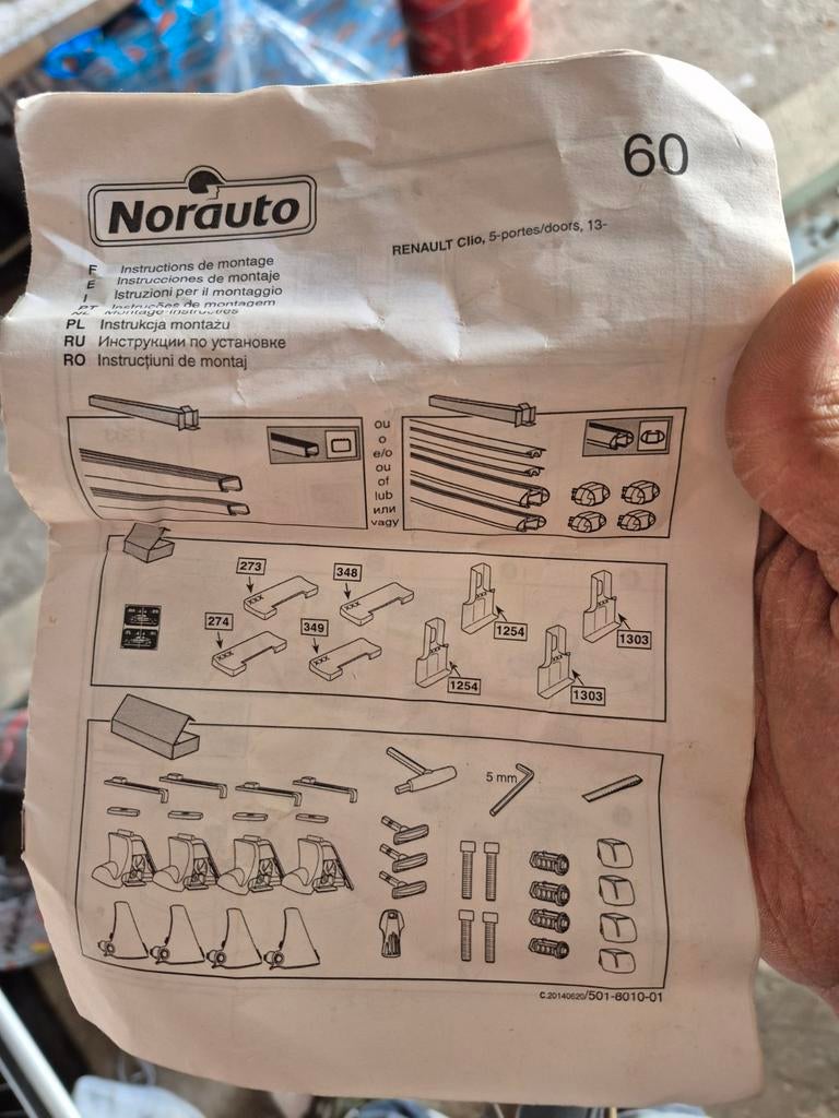 Barre de toit Norauto Renault Clio 5