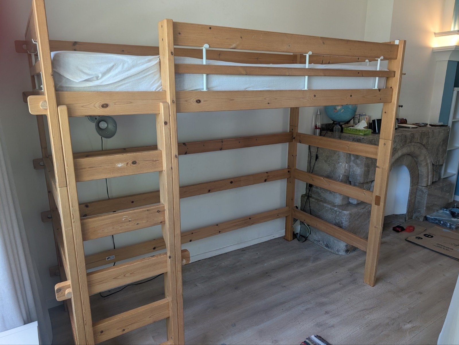 Kwaliteits-hoogslaper Lifetime | Massief hout & inclusief ma, Ophalen, 220 cm, Hoogslaper