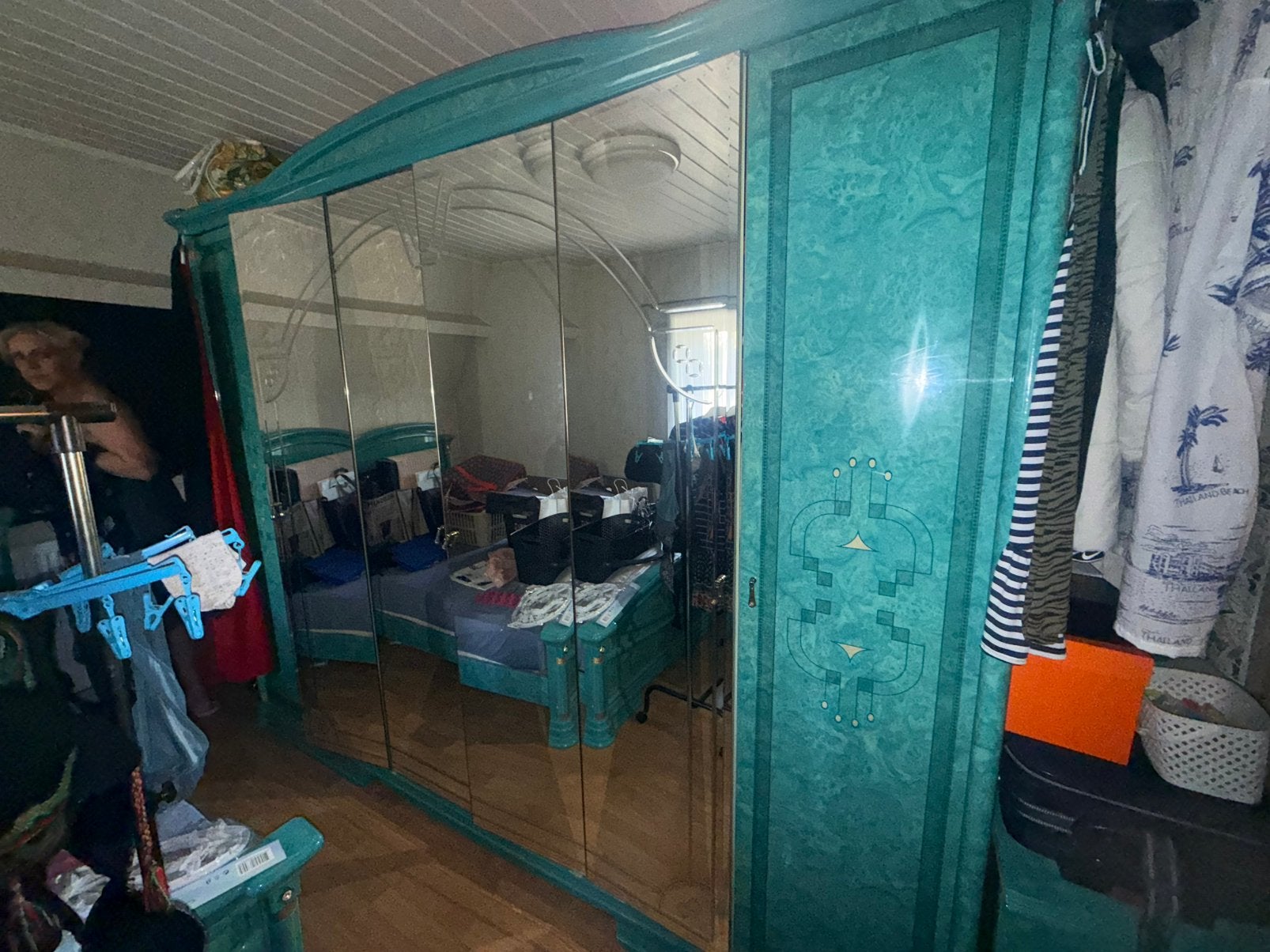 Complete vintage slaapkamerset, Huis en Inrichting, Ophalen, Gebruikt, Groen