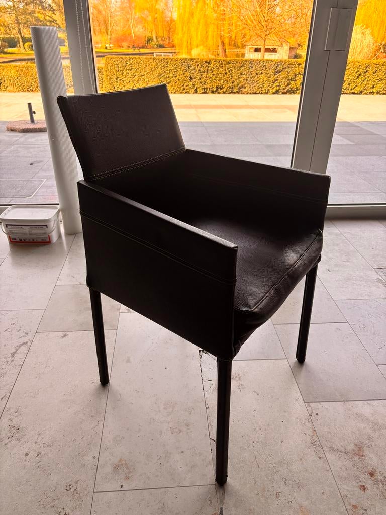 Chaises KFF en cuir marron, Enlèvement, Utilisé, Mobilier