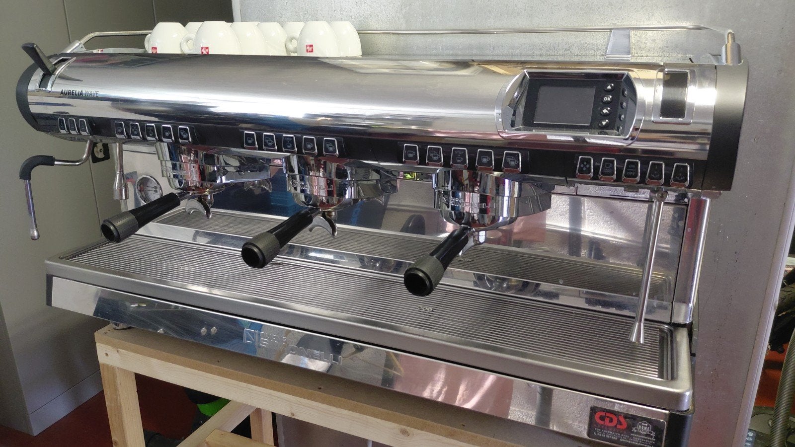 koffiemachine 3 groeps, Ophalen
