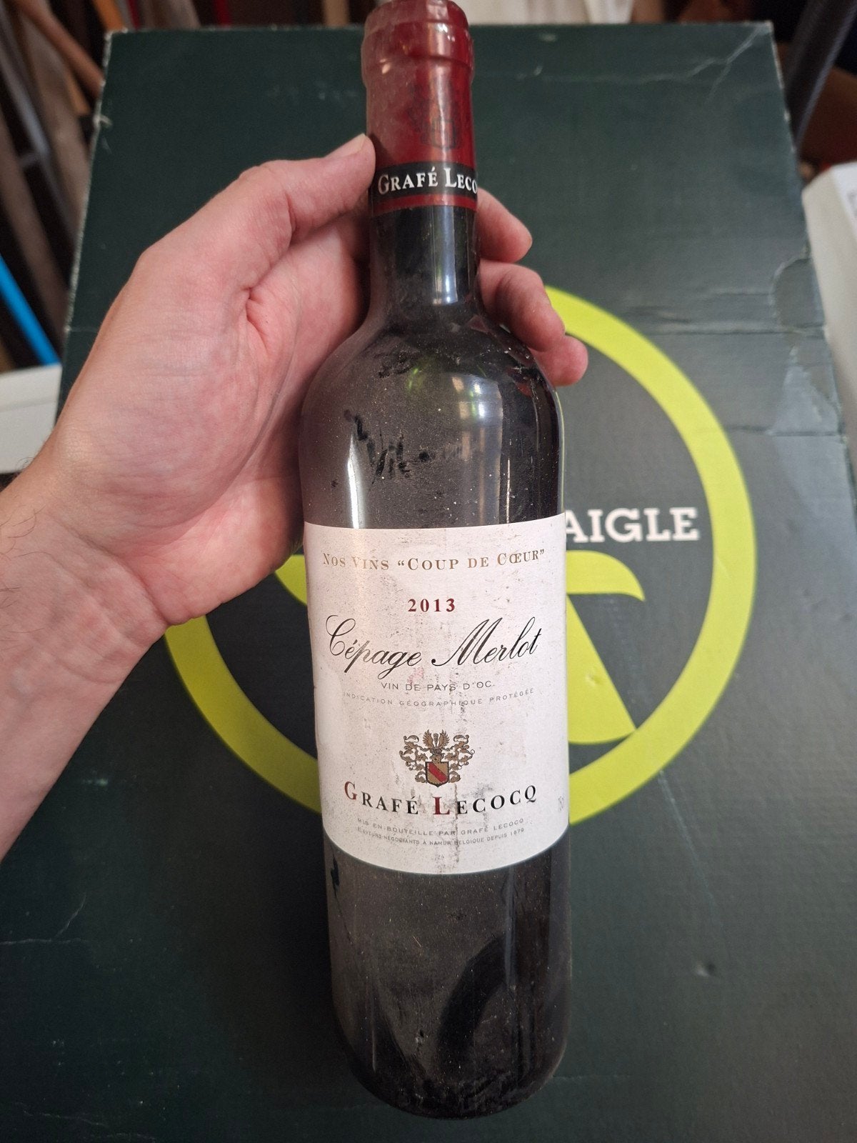 Grafé Lecocq- lot de 8 bouteilles vin rouge, Verzamelen, Ophalen