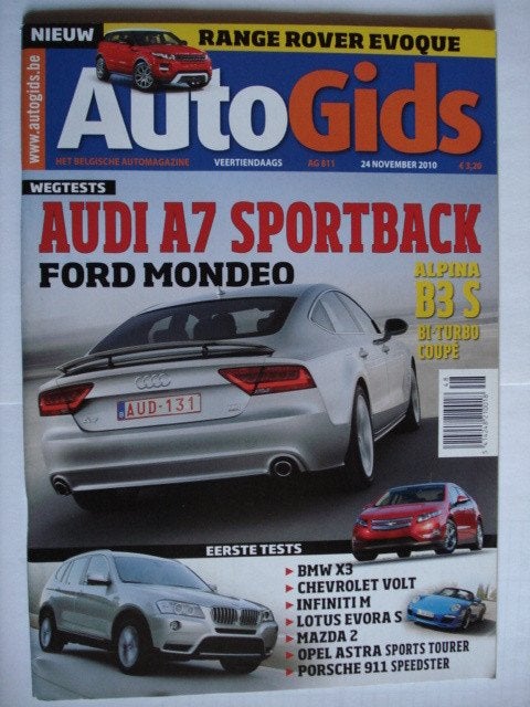 AutoGids 811 Audi A7 Sportback/Alpina B3 S/Evoque/Chevrolet, Boeken, Auto's | Folders en Tijdschriften, Verzenden, Zo goed als nieuw