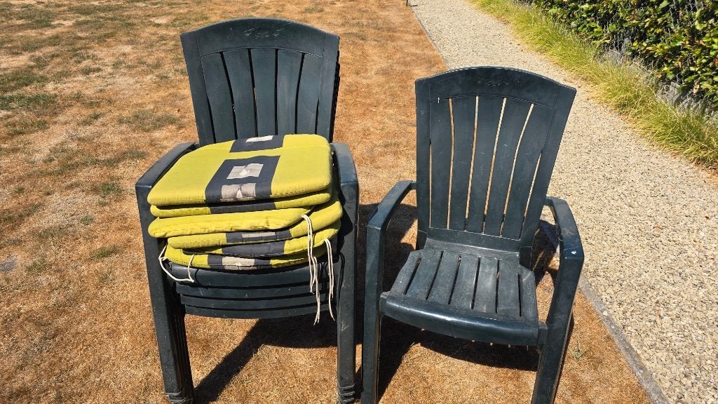 Tuinstoelen, Ophalen, Gebruikt, Kunststof, Stapelbaar