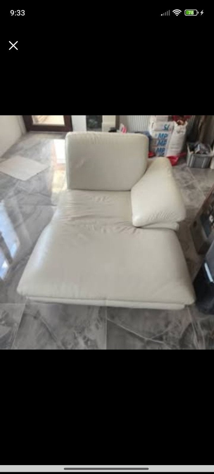 Divan cuir beige, Enlèvement, Cuir