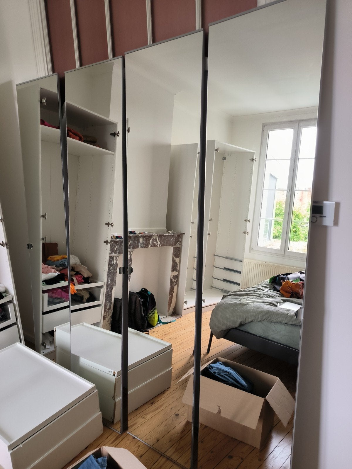 Ikea pax spiegel deur, Ophalen