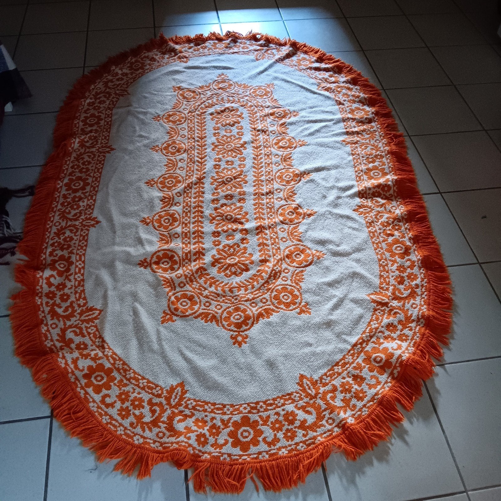 Vintage tafelkleed, Huis en Inrichting, Tafelkleden, Tafelkleed, Ophalen