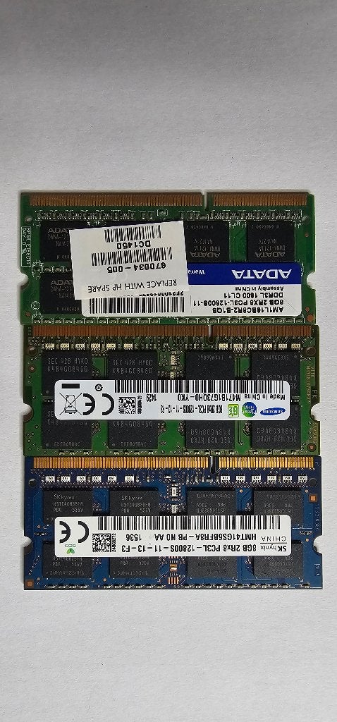 3 x 8GB DDR3 PC3L-12800 SODIMM, Computers en Software, Ophalen, DDR3